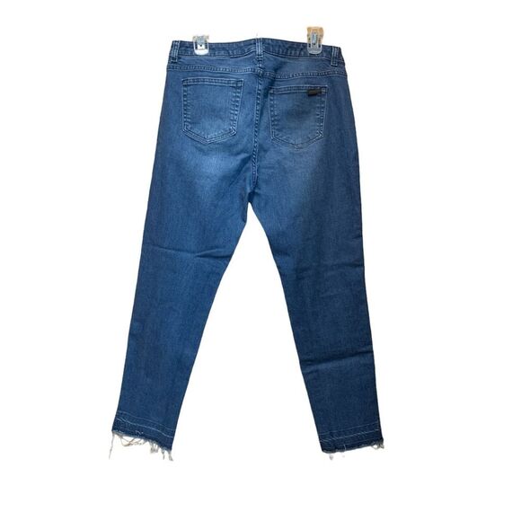 Michael Kors | Izzy Skinny Women’s Released Hem Skinny Blue Denim Jeans - Picture 5 of 10